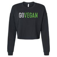 Go Vegan Vegetarian Cropped Pullover Crew