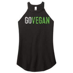 Go Vegan Vegetarian Women's Perfect Tri Rocker Tank