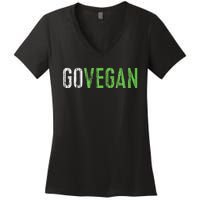 Go Vegan Vegetarian Women's V-Neck T-Shirt