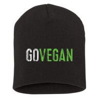 Go Vegan Vegetarian Short Acrylic Beanie