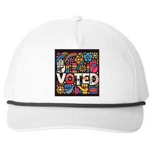 Go Vote We Going To Vote For Peace And Quiet In The World Snapback Five-Panel Rope Hat