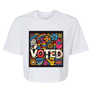 Go Vote We Going To Vote For Peace And Quiet In The World Bella+Canvas Jersey Crop Tee