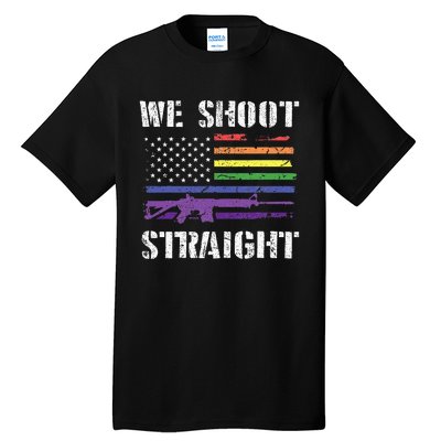 Gay Veteran We Shoot Straight LGBT Veterans Day Tall T-Shirt