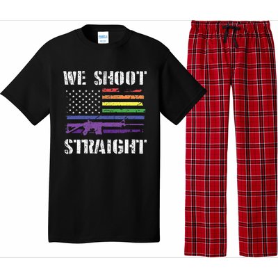 Gay Veteran We Shoot Straight LGBT Veterans Day Pajama Set