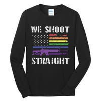 Gay Veteran We Shoot Straight LGBT Veterans Day Tall Long Sleeve T-Shirt