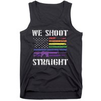 Gay Veteran We Shoot Straight LGBT Veterans Day Tank Top