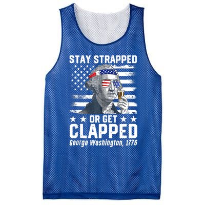 George Washington 1776 Stay Strapped Or Get Clapped Mesh Reversible Basketball Jersey Tank