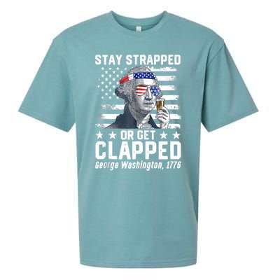 George Washington 1776 Stay Strapped Or Get Clapped Sueded Cloud Jersey T-Shirt