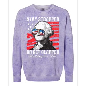 George Washington 1776 Stay Strapped Colorblast Crewneck Sweatshirt