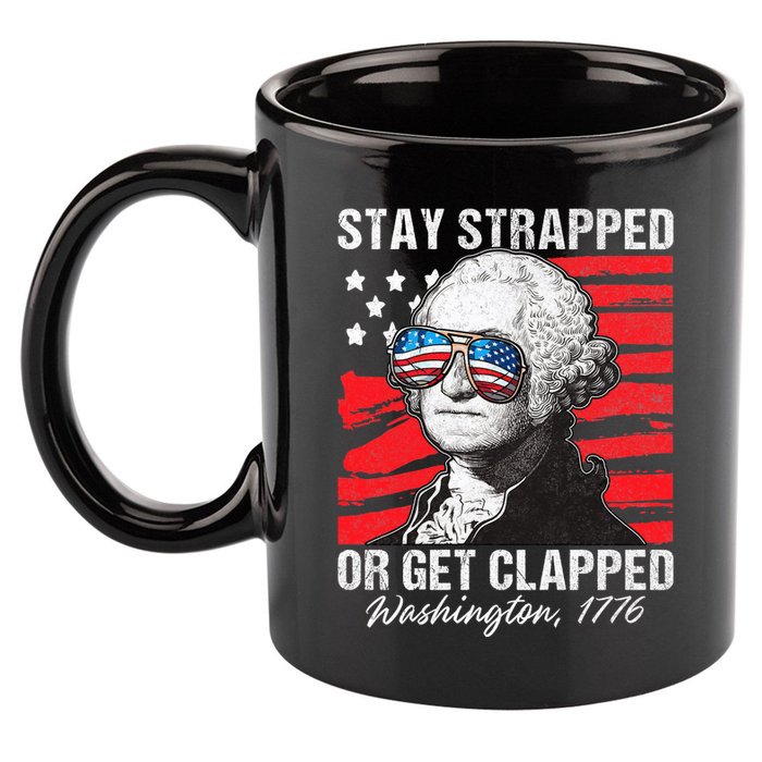 George Washington 1776 Stay Strapped 11oz C Handle Ceramic Mug