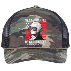 George Washington 1776 Stay Strapped Retro Rope Trucker Hat Cap