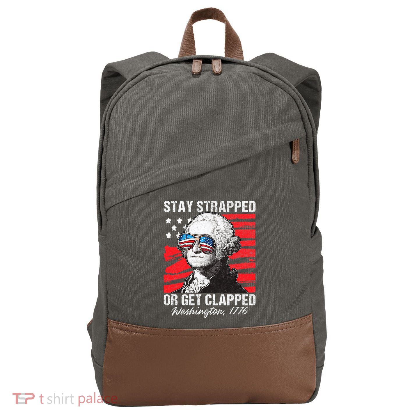 George Washington 1776 Stay Strapped Cotton Canvas Backpack