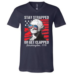 George Washington 1776 Stay Strapped V-Neck T-Shirt