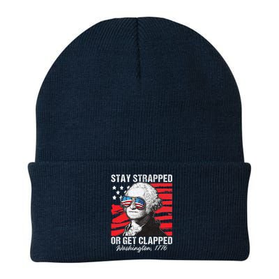 George Washington 1776 Stay Strapped Knit Cap Winter Beanie