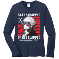 George Washington 1776 Stay Strapped Ladies Long Sleeve Shirt