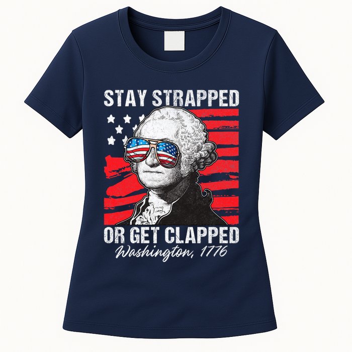 George Washington 1776 Stay Strapped Womens T-Shirt