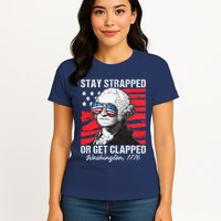 George Washington 1776 Stay Strapped Womens T-Shirt