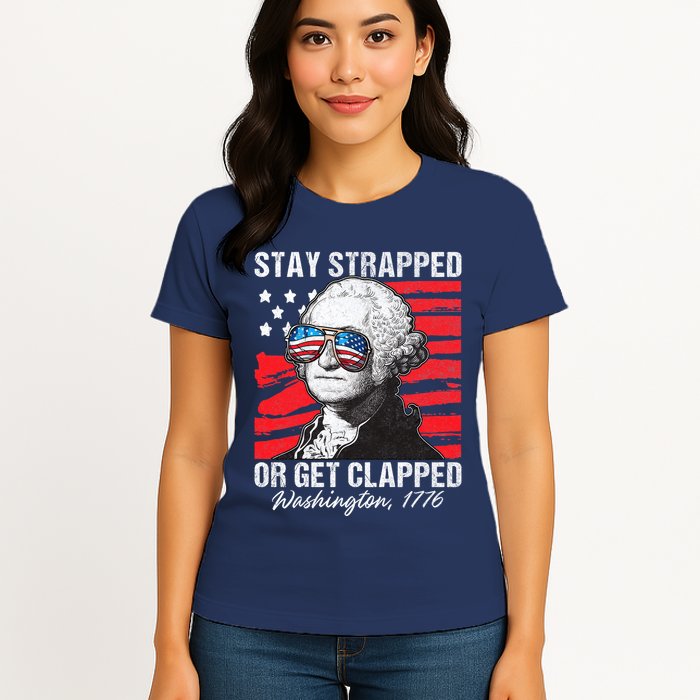 George Washington 1776 Stay Strapped Womens T-Shirt