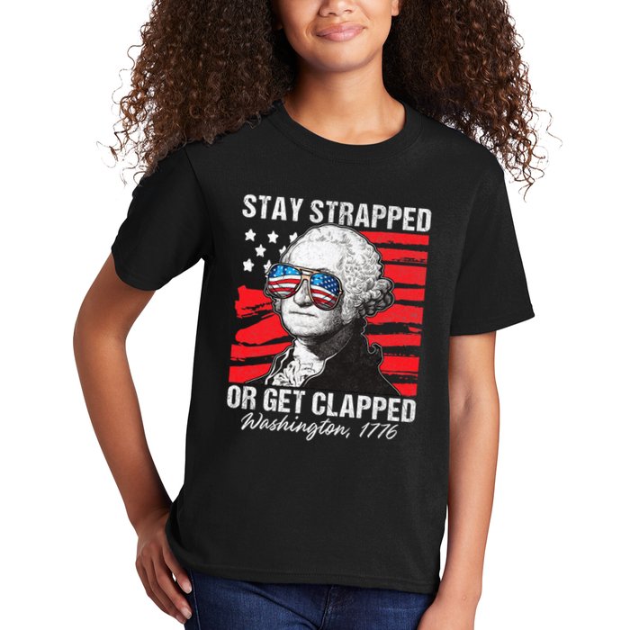 George Washington 1776 Stay Strapped Kids T-Shirt
