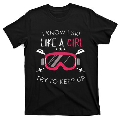 Girl Winter 2018 Skiing T-Shirt