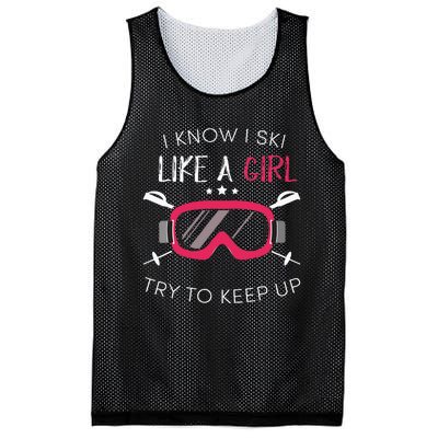 Girl Winter 2018 Skiing Mesh Reversible Basketball Jersey Tank