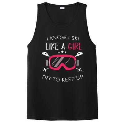 Girl Winter 2018 Skiing PosiCharge Competitor Tank