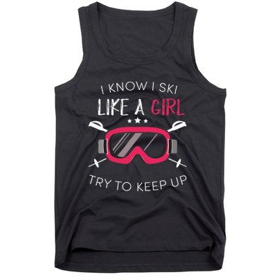 Girl Winter 2018 Skiing Tank Top