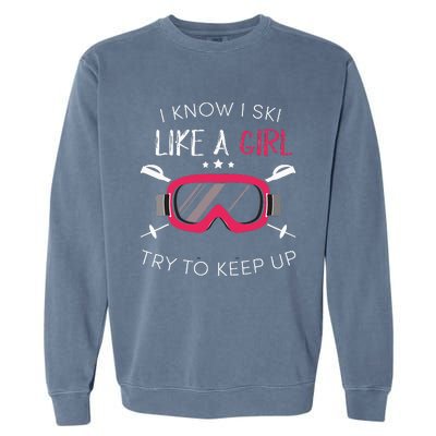 Girl Winter 2018 Skiing Garment-Dyed Sweatshirt