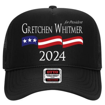 Gretchen Whitmer 2024 For President Election Campaign High Crown Mesh Back Trucker Hat