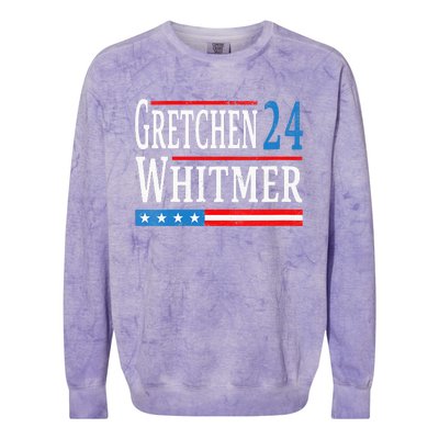 Gretchen Whitmer 2024 For President Election Colorblast Crewneck Sweatshirt