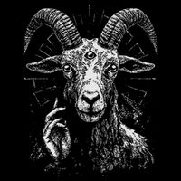 Goat With 3rd Eye And Sacred Blessing Hand Gesture 16 in Basic Backpack
