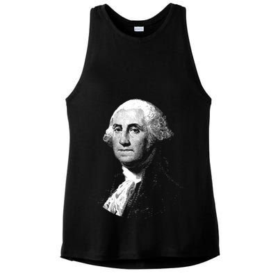 George Washington 4th Of July Design Ladies PosiCharge Tri-Blend Wicking Tank