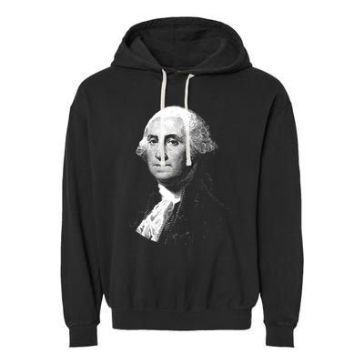 George Washington 4th Of July Design Garment-Dyed Fleece Hoodie