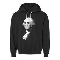 George Washington 4th Of July Design Garment-Dyed Fleece Hoodie