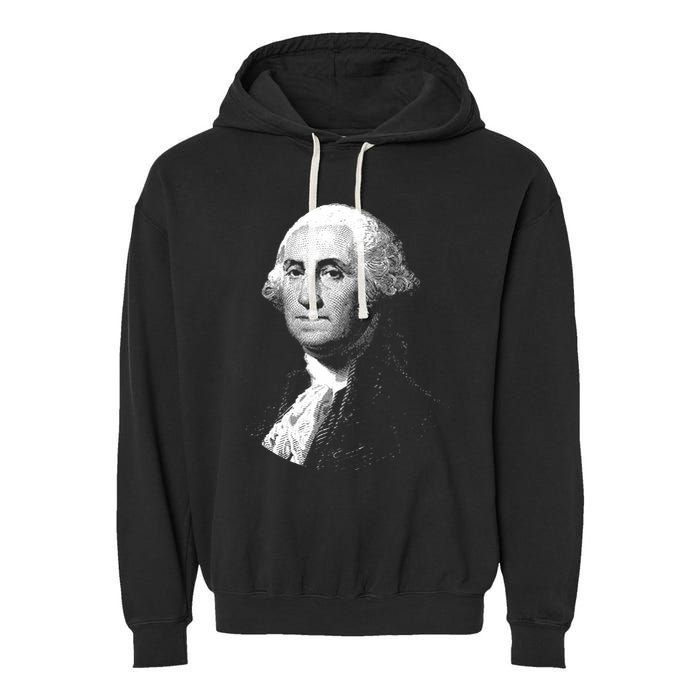 George Washington 4th Of July Design Garment-Dyed Fleece Hoodie
