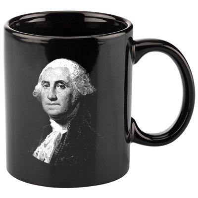 George Washington 4th Of July Design 11oz C Handle Ceramic Mug
