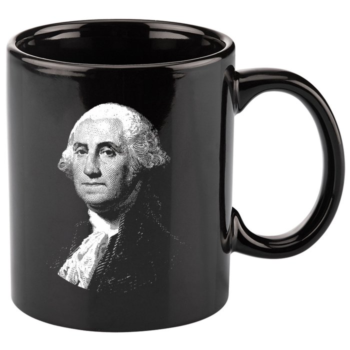 George Washington 4th Of July Design 11oz C Handle Ceramic Mug