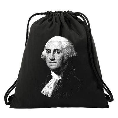 George Washington 4th Of July Design Drawstring Bag
