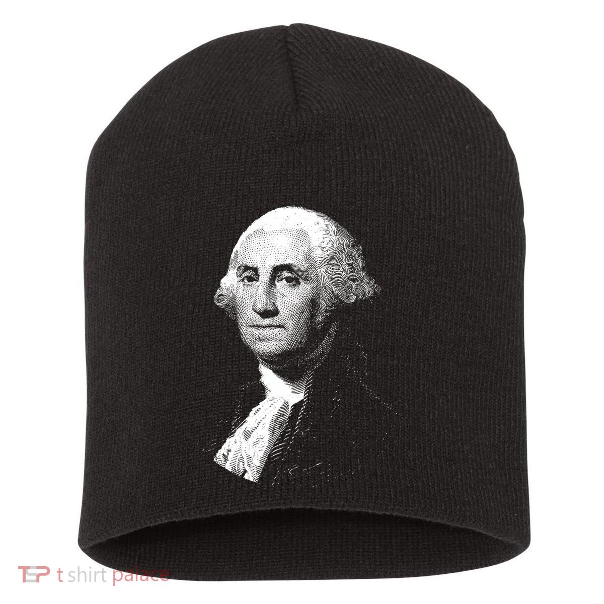George Washington 4th Of July Design Short Acrylic Beanie