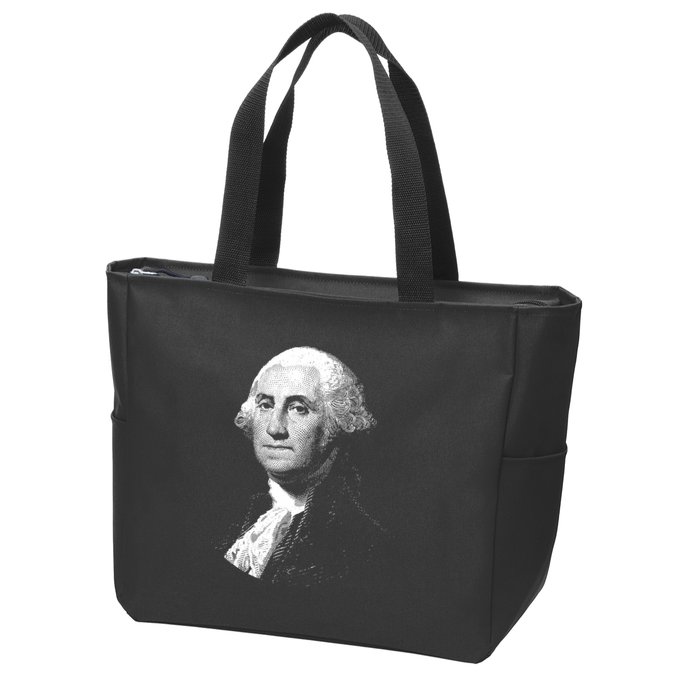 George Washington 4th Of July Design Zip Tote Bag