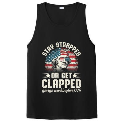 George Washington 4th Of July Stay Strapped Or Get Clapped PosiCharge Competitor Tank