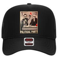 George Washington And Abraham Lincoln Political Party High Crown Mesh Back Trucker Hat