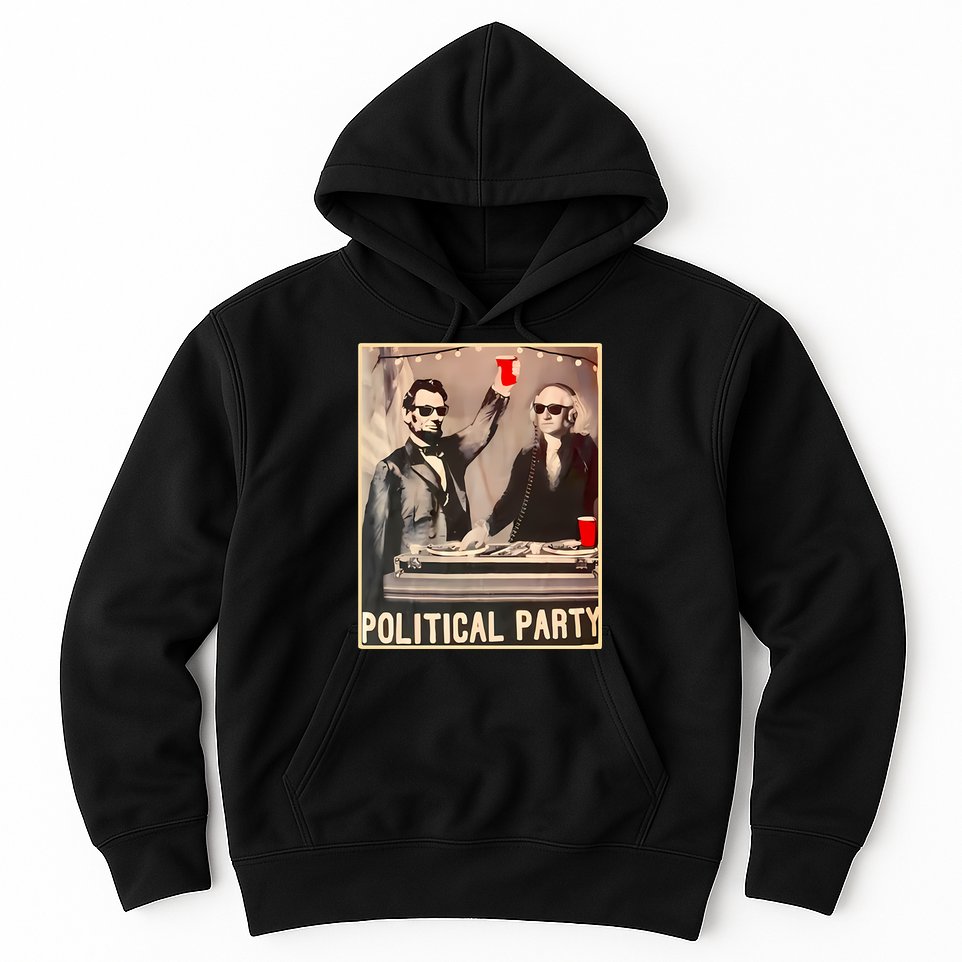 George Washington And Abraham Lincoln Political Party Hoodie