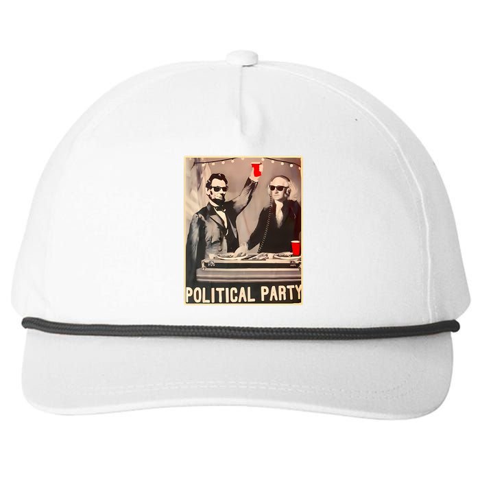 George Washington And Abraham Lincoln Political Party Snapback Five-Panel Rope Hat