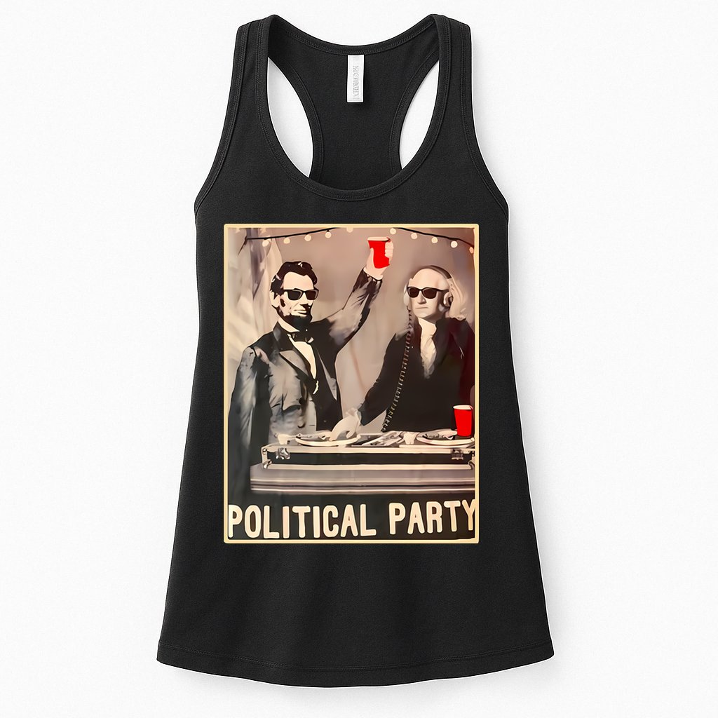 George Washington And Abraham Lincoln Political Party Womens Tank Top