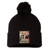 George Washington And Abraham Lincoln Political Party Pom Pom 12in Knit Beanie