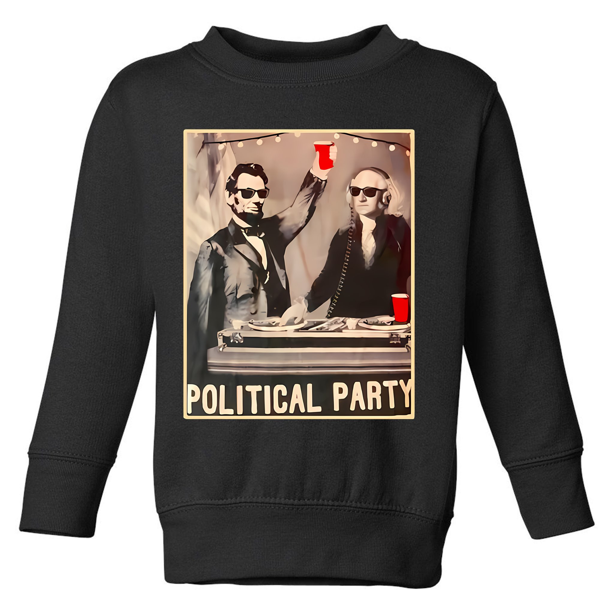 George Washington And Abraham Lincoln Political Party Toddler Sweatshirt