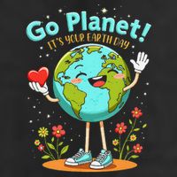 Globe With A Smiling Face Go Planet Its Your Earth Day Trucker Hat