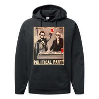 George Washington And Abraham Lincoln Political Party Performance Fleece Hoodie