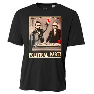 George Washington And Abraham Lincoln Political Party Cooling Performance Crew T-Shirt